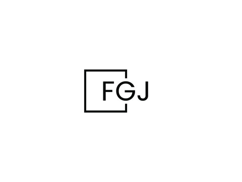 FGJ Letter Initial Logo Design Vector Illustration