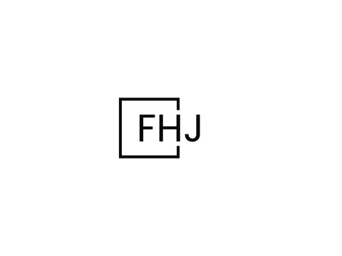 FHJ Letter Initial Logo Design Vector Illustration
