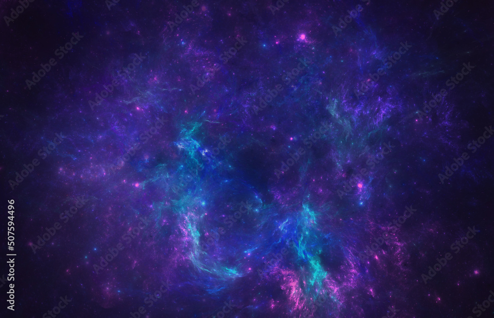 Canvas Prints deep space nebula with stars