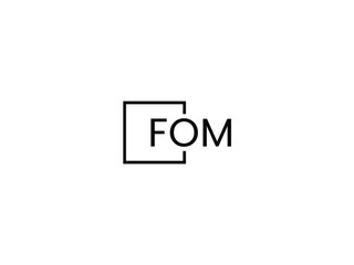 FOM Letter Initial Logo Design Vector Illustration