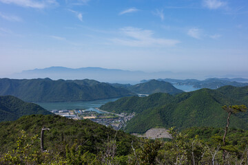 Fototapeta na wymiar 日本の岡山県備前市の天狗山の美しい風景