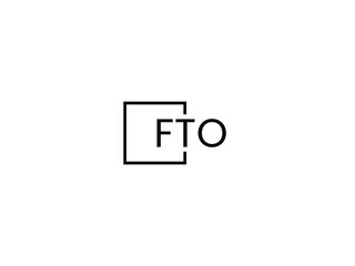 FTO letter initial logo design vector illustration