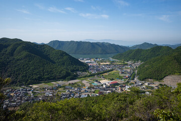 Fototapeta na wymiar 日本の岡山県備前市の天狗山の美しい風景