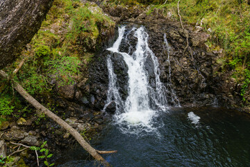 Fototapeta na wymiar Snowdonia waterfall