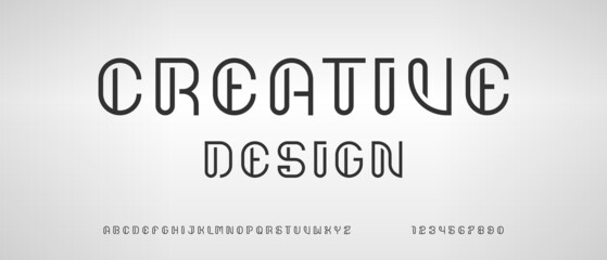 Modern creative alphabet with urban style template