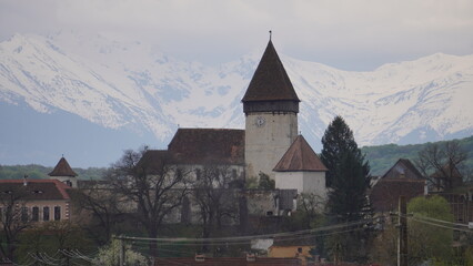old castle church in Hosman, Nocrich in Rumania close to Sibiu
