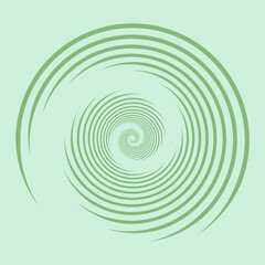 Circle lines isolated on the green background. Optical art. Design element for frame, logo, tattoo, web pages, prints, posters, template, abstract vector backgrounds. Cute wallpaper.