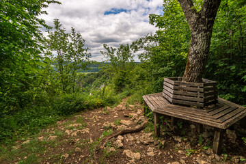 Fototapeta premium Popular circular hiking trail between Fridingen and Beuron
