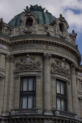 Detail of the facade of Garnier Palace in Paris