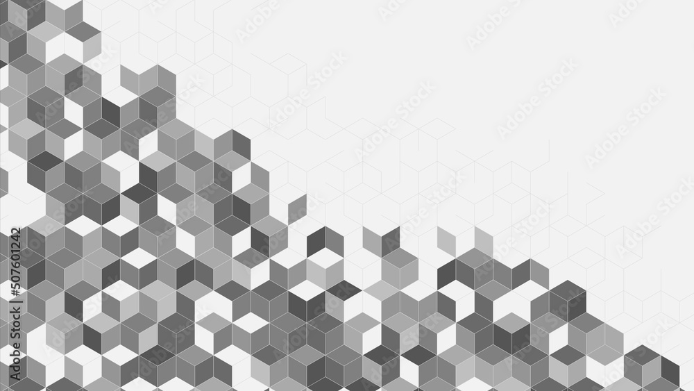 Poster geometric pattern with cubes. abstract vector background