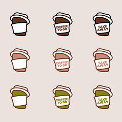 Delicious coffee paper cup icon. Drink vector illustration design