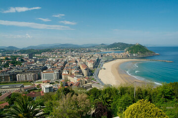 Vista de San Sebastián desde el Mirador de Ulia.