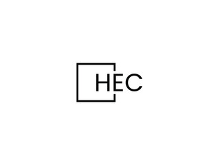 Obraz premium HEC letter initial logo design vector illustration