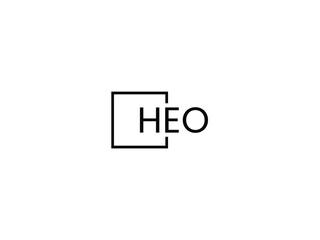 HEO letter initial logo design vector illustration