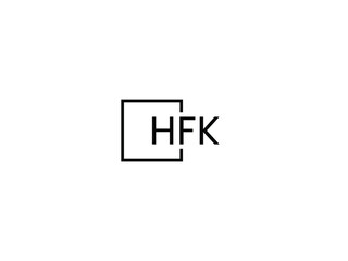 HFK letter initial logo design vector illustration