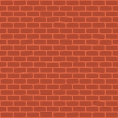 Red Brick Wall, Seamless Cartoon Texture. Modern Flat Design Building Blocks texture used for game, web design, textile, paper.
