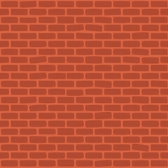 Red Brick Wall, Seamless Cartoon Texture. Modern Flat Design Building Blocks texture used for game, web design, textile, paper.
