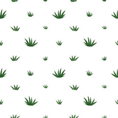 Fototapeta premium Seamless pattern with green grass on a white background