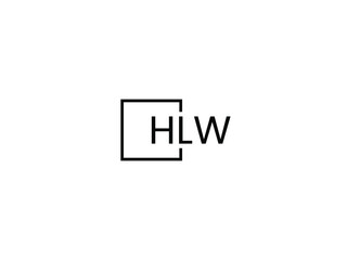 Obraz premium HLW letter initial logo design vector illustration