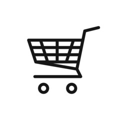 Shopping cart editable stroke line icon, high quality vector editable outline symbol for UI.