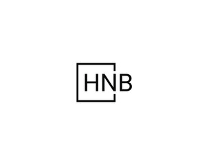 Obraz premium HNB letter initial logo design vector illustration