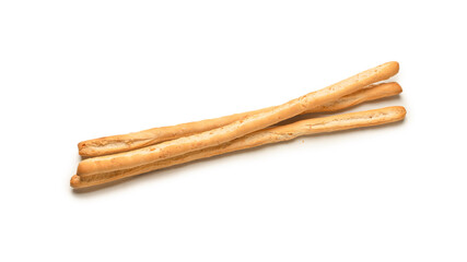 Bread sticks isolated on white background.