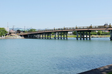 Fototapeta na wymiar 瀬田の唐橋の風景