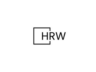 HRW letter initial logo design vector illustration