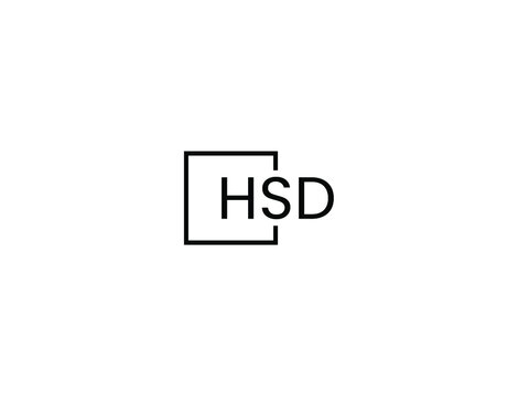 HSD letter initial logo design vector illustration