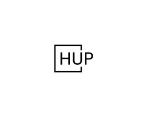 HUP letter initial logo design vector illustration