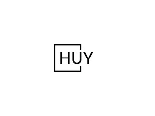 HUY letter initial logo design vector illustration