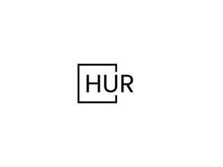 HUR letter initial logo design vector illustration