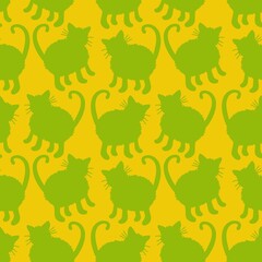 Kids seamless cats pattern for fabrics and textiles and packaging and gifts and cards and linens and wrapping paper