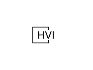 HVI letter initial logo design vector illustration