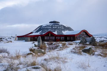 Fototapete Rund Arctic circle center in Norway © Jan