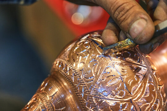 Handwork Copper Making. "Copper Handwork" known as "Bakır İşi" is old and traditional job in Gaziantep, Turkey.