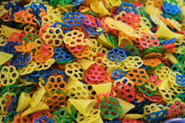 Fototapeta na wymiar Syrian Arabic Chips, Syrian street food. Rose Chips is made with rice. It's popular in Middle East. Selective Focus