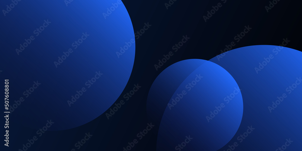 Poster blue balls - modern style minimalist abstract background, 3d design template with copyspace in edita