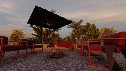 pool in the resort