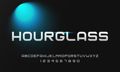 Modern display alphabet typeface vector