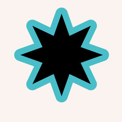 Abstract Boho Minimalist Poster Print. Boho Poster Silhouette Minimalist Graphic Boho Contour Decor Symbol Element Icon Poster Template