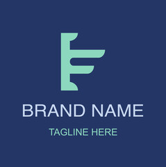 E Digital logo design with wings & shape, it is modern and creative logo design for company identity