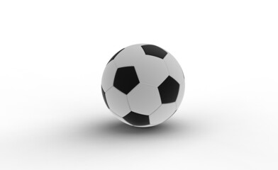 football front view with shadow 3d render