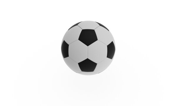 football front view without shadow 3d render