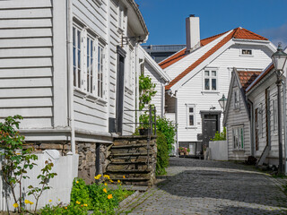 Obraz premium Die Altstadt von Stavanger in Norwegen