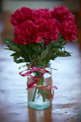 bouquet of peonies. Beautiful bouquet. Close-up of peonies. floral background 