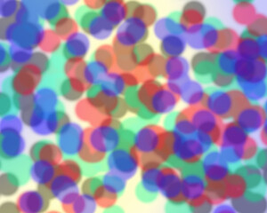 Illustration created by computer program. It is a translucent circle overlapping.
Make the objects inside stand out. Simulates a shallow depth of field by creating a blurred background with white, red