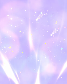 Soft pastel purple gradient color background with glowing light streaks and shooting stars.