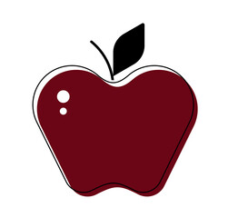 Simple colored illustration of fruit apple vector icon