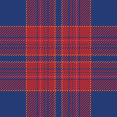 Plaid check pattern. Seamless fabric texture. Tartan textile print.